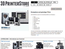 Tablet Screenshot of 3dprinterstore.de